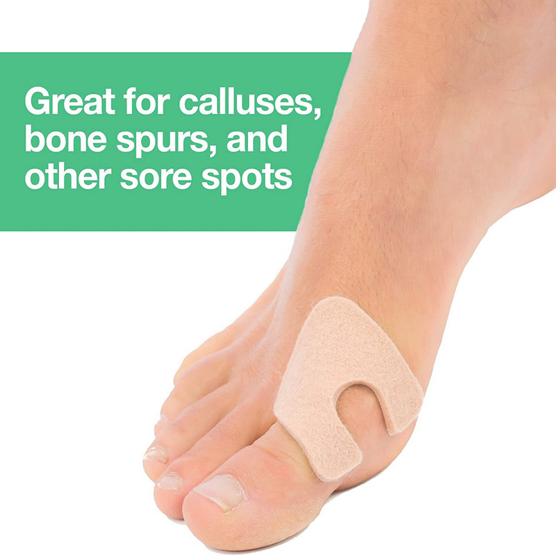 Calusuri din pâslă în formă de U Piciorul metatarsian pentru ameliorarea durerii Protejează calusurile de frecarea pantofilor.