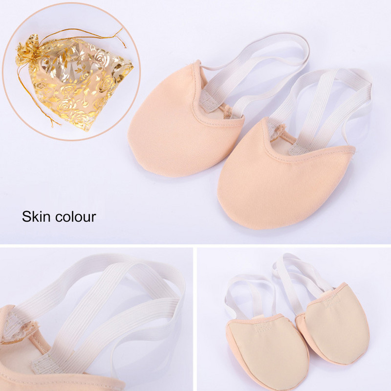 1Pora ritminės gimnastikos pirštų batai minkštos puskojinės, moteriški pusiau baleto batai profesionalų varžybų apsaugai elastingi jogos batai