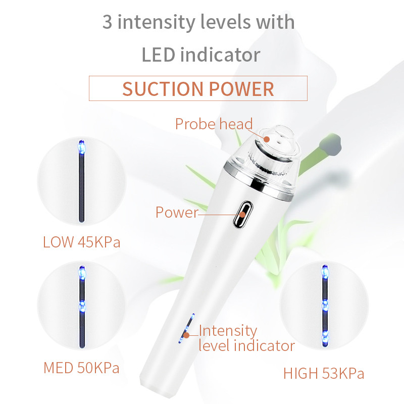 Bőrápoló pórus vákuum mitesszer eltávolító akne pattanás eltávolító vákuum szívó eszköz arctisztító gyémánt dermabráziós gép