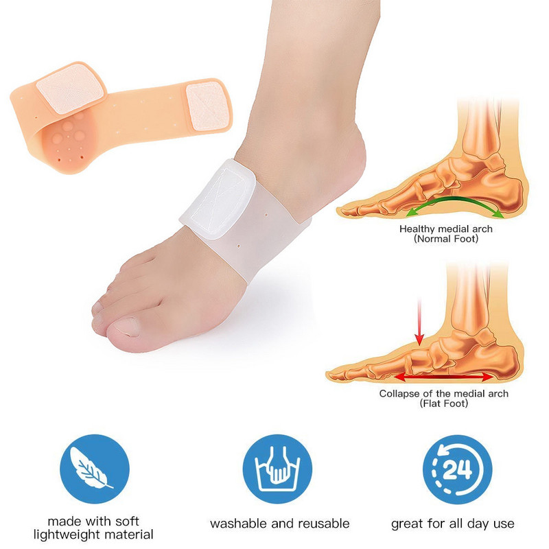 1 pár gél ívtámasztó puha ujjú párna gyors fájdalomcsillapítás lapos láb talpfasciitis saroksarkantyúi esett és magas ívek esetén