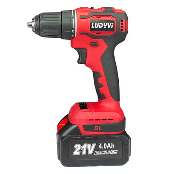 Ηλεκτρικό τρυπάνι χωρίς ψήκτρες 21+1 Torque 75N/M 21V Li-ion Battery Cordless Screwdriver Electric Power Tool