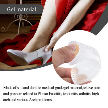 1 Pair Arch Support Gel Pads για πλατυποδία, μαξιλάρι ανακούφισης από τον πόνο στα πόδια Ορθοπεδικοί πάτοι Περιποίηση ποδιών Ένθετα παπουτσιών Unisex