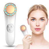 Dispozitiv de lumină cu LED roșu și albastru pentru față 7 în 1 Masaj facial cu ioni Dispozitiv de curățenie facială pentru strângerea pielii anti-îmbătrânire Aparat de masaj pentru îngrijirea pielii