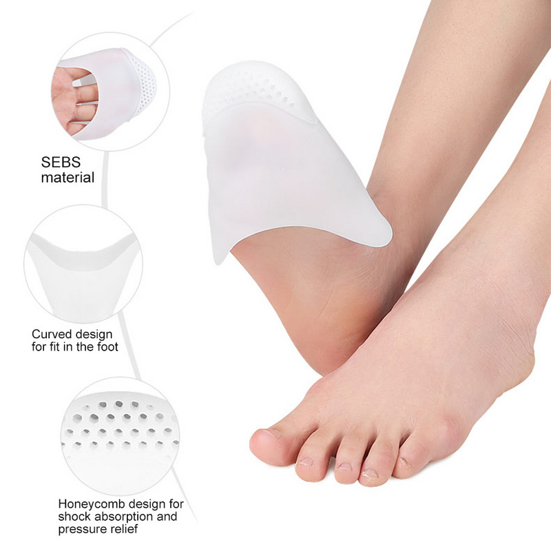 1 pereche de pungi cu gel siliconic pentru degete moale Ballet Pointe pantofi de dans Tampoane de protecție pentru picioare pentru instrument de îngrijire a piciorului dansatorului