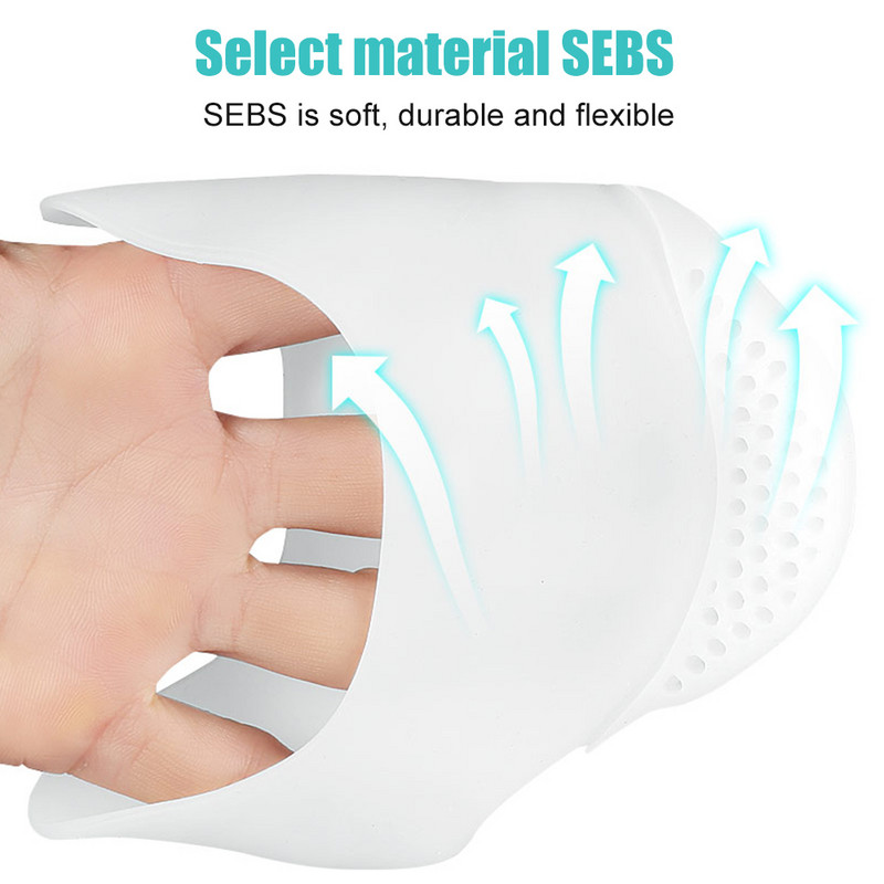 1 pereche de pungi cu gel siliconic pentru degete moale Ballet Pointe pantofi de dans Tampoane de protecție pentru picioare pentru instrument de îngrijire a piciorului dansatorului