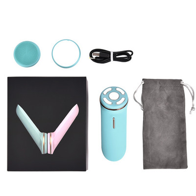 Sonic veido odos valymo šepetėlis Ultragarsinis veido valiklis EMS Micro Current veido masažuoklis Beauty Health Device Skin Care Machine