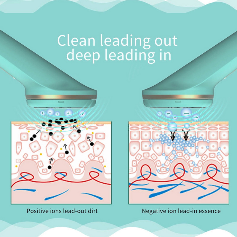 Sonic veido odos valymo šepetėlis Ultragarsinis veido valiklis EMS Micro Current veido masažuoklis Beauty Health Device Skin Care Machine