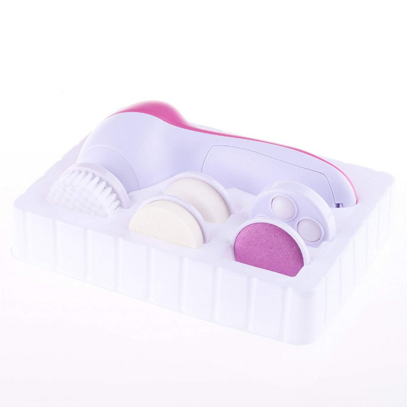Vízálló 5 az 1-ben elektromos arcmosó arcpórustisztító testtisztító masszázs mini Skin Beauty masszírozó kefe