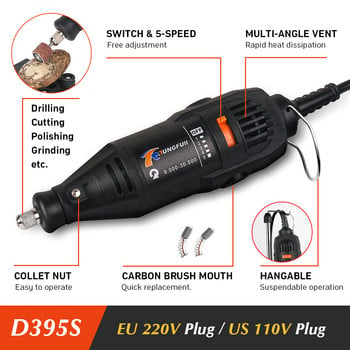 Tungfull Mini Drill 130W Drilling Machine 30000rpm Variable Speed Rotary Tools Electric Engraver For Dremel 4000 3000