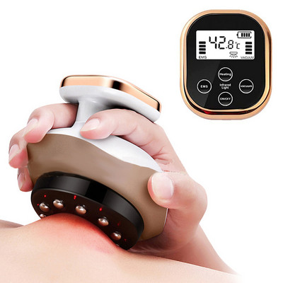 Elektrinis masažuoklis Guasha šveitimas vakuuminis siurbtukas EMS Ventosas anticeliulitinė magnetinė terapija riebalų deginimo priemonė lieknėjimas