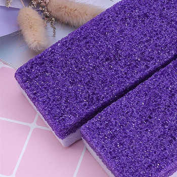 6 τμχ Εργαλείο περιποίησης ποδιών απολεπιστικό πεντικιούρ Ποδιών ελαφρόπετρα Block Callus Remover Scrubber Hard Skin Remover Cleaner Purple