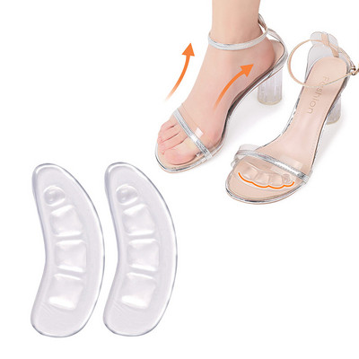 Pantofi cu gel pentru antepicior Tampoane de perne Toc înalt Branț elastic din gel de silicon Tampoane de susținere a arcului ortetic Anti-alunecare Ameliorează durerea