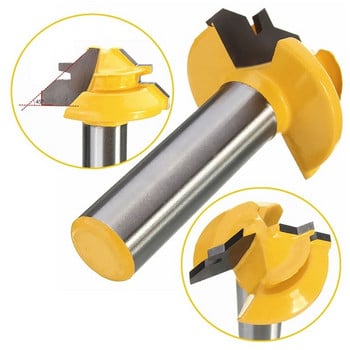 RCT Κλείδωμα 45 μοιρών Miter Router Bit 1/2\'\' Shank Tenon Cutter Φρέζες για κόντρα πλακέ MDF Wood Cutter Εργαλεία ξυλουργικής