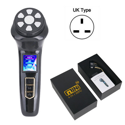 Uusim 4-in 1 Mini HIFU masin Ultraheli RF näo tõstmise seade EMS Lift Firm pinguldav nahka kortse näohooldus ilutööriistad