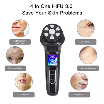 Mini HIFU 3ης γενιάς Γνήσιο EMS RF PLUS Ultrasonic Rejuvenation Tighten Lifting Therapy Skin Facial Care LED Αντιρυτιδικό