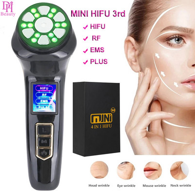 Mini HIFU 3nd Generation Eredeti EMS RF PLUS Ultrahangos Fiatalító Tighten Lifting Therapy Bőr arcápoló LED ránctalanító