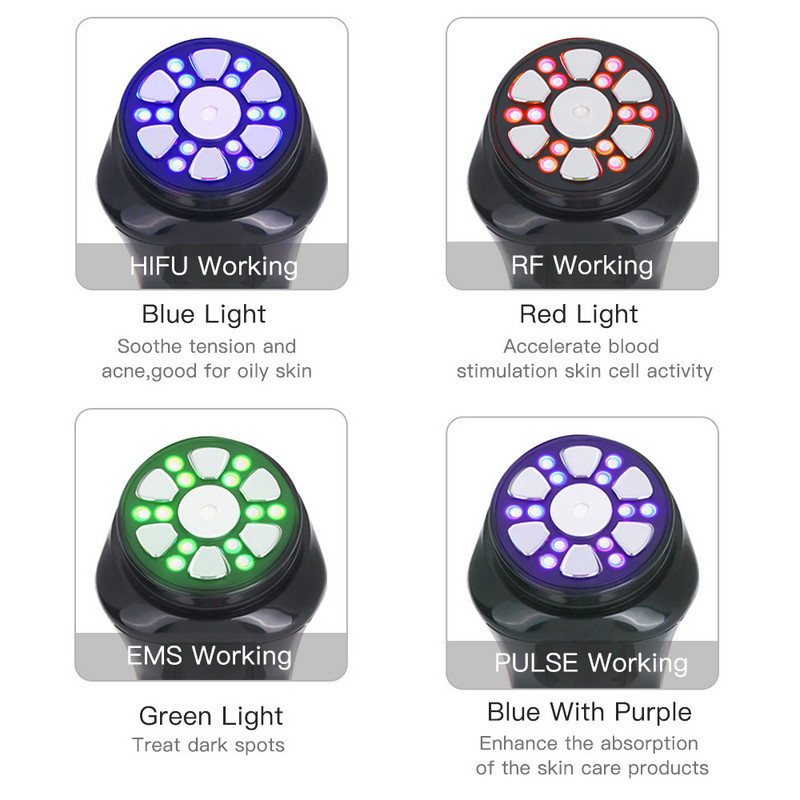 Мини HIFU 3-то поколение Оригинален EMS RF PLUS Ултразвуково подмладяване Стягаща лифтингова терапия Грижа за кожата на лицето LED против бръчки