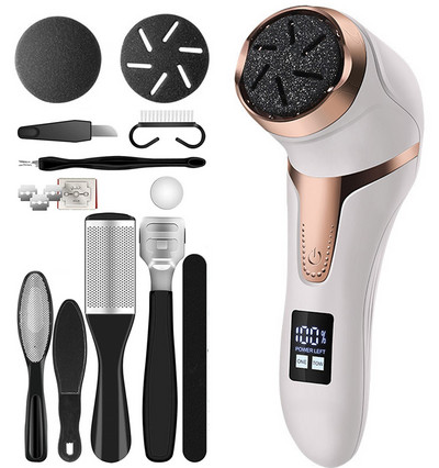 Punjiva električna rašpa za stopala Električna brusilica za stopala za pedikuru IPX7 Vodootporna 3 glave za brušenje za uklanjanje mrtve kože stopala