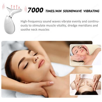 Συσκευή ομορφιάς προσώπου λαιμού LED Photon Therapy Skin Lifting Tighten Massager Reduce Double Chin Anti Writkle Remove Skin Care Tools