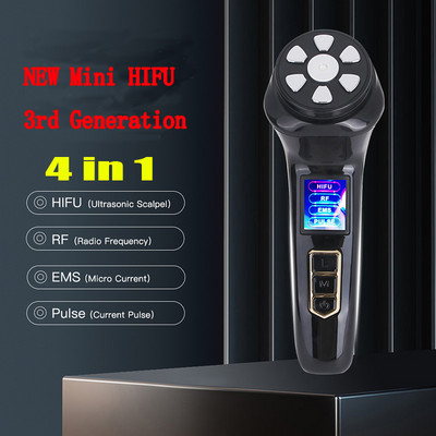 Uusim Mini HIFU 3 3. põlvkonna RF Ultraheli EMS Pulse Rejuvenation Tighten Lifting Skin Care originaal näomasseerija