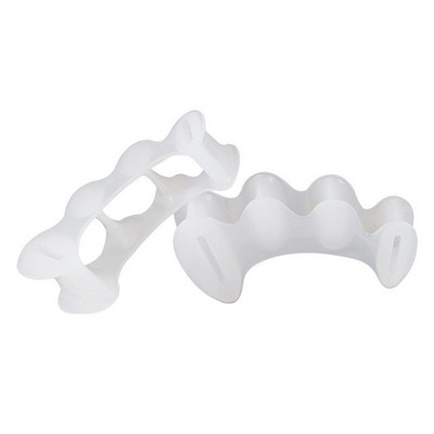 2 bucăți silicon trei găuri separator degete tratament ciocan degetele picior îndreptat Hallux Valgus corectare tampon de protecție instrument de îngrijire a picioarelor