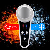 Hot Rece Hammer Facial LED Terapie cu fotoni Dispozitiv de frumusețe Lifting piele Strângere Antirid Încălzire Răcire Compresă Masaj