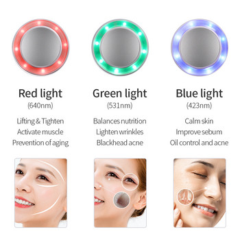 Hot Cold Hammer Facial LED Photon Therapy Beauty Device Повдигане на кожата Стягане Против бръчки Нагряване Охлаждащ компрес Масажор
