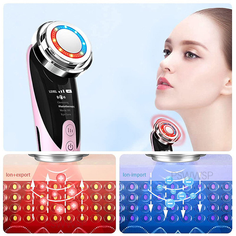 Masaj facial Dispozitiv de lifting facial cu ultrasunete LED cu radiofrecvență Întinerirea pielii Îndepărtarea ridurilor Cremă hidratantă pentru față Instrumente de îngrijire a pielii