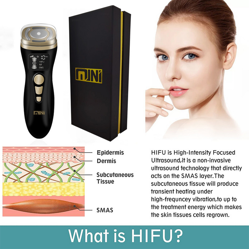 2.0 Mini HIFU Machine Skin Care Μικρορεύμα RF ραδιοσυχνοτήτων EMS για σύσφιξη δέρματος Lifting Sagging Wrinkles Face Massager