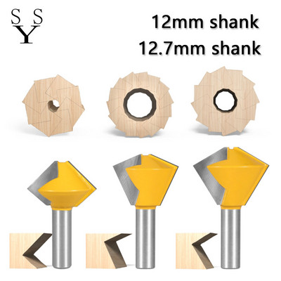 1PC 12 mm 12,7 mm опашка Многостранна битова фреза Дървообработваща фреза за челна фреза за битове за дърво