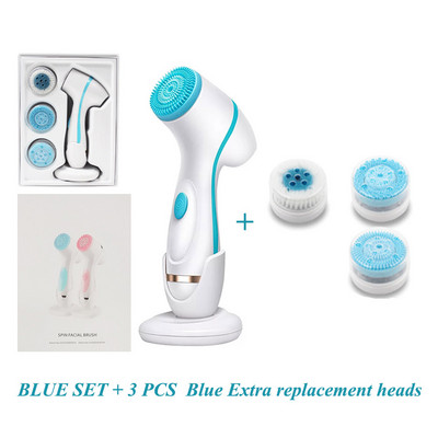 Arctisztító kefe Sonic Nu Face Spin kefekészlet Galvanica Facial Spa System a bőr mélytisztításához Távolítsa el a mitesszer gépet