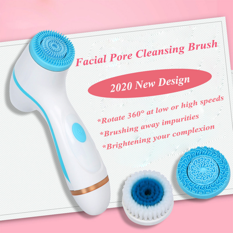 Arctisztító kefe Sonic Nu Face Spin kefekészlet Galvanica Facial Spa System a bőr mélytisztításához Távolítsa el a mitesszer gépet