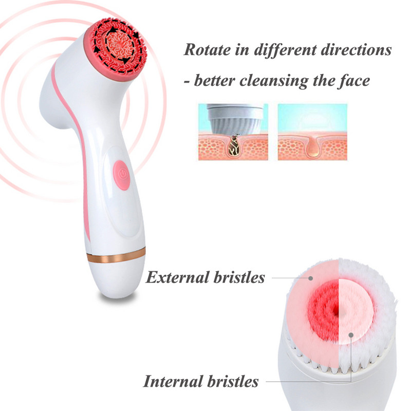 Arctisztító kefe Sonic Nu Face Spin kefekészlet Galvanica Facial Spa System a bőr mélytisztításához Távolítsa el a mitesszer gépet