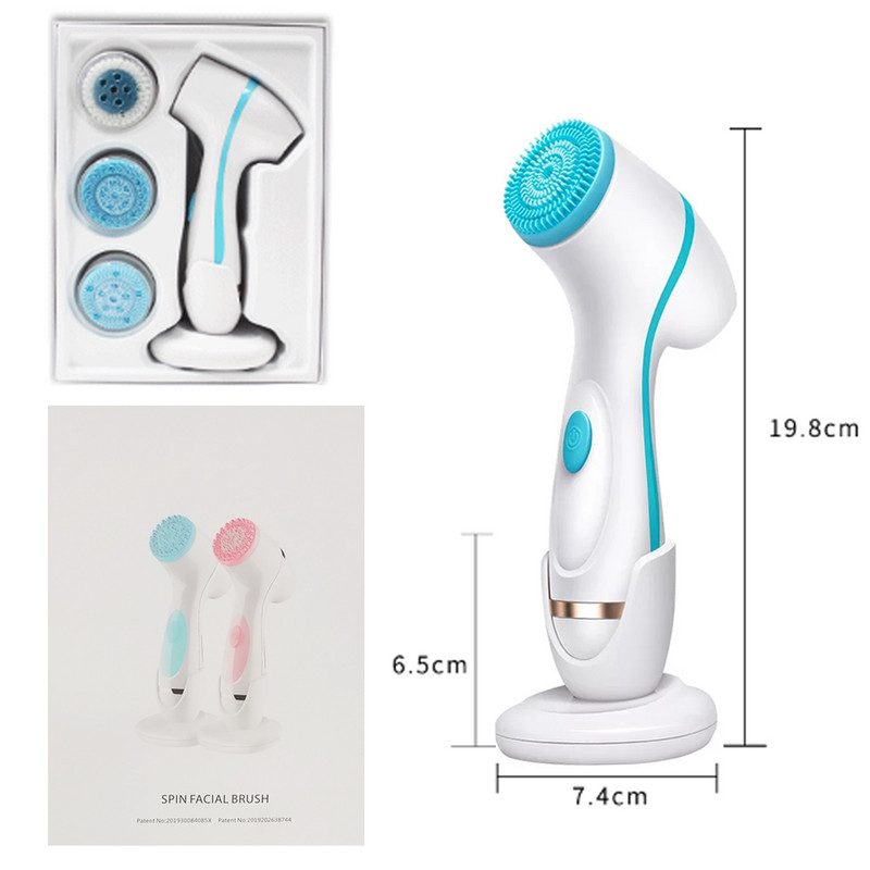 Arctisztító kefe Sonic Nu Face Spin kefekészlet Galvanica Facial Spa System a bőr mélytisztításához Távolítsa el a mitesszer gépet