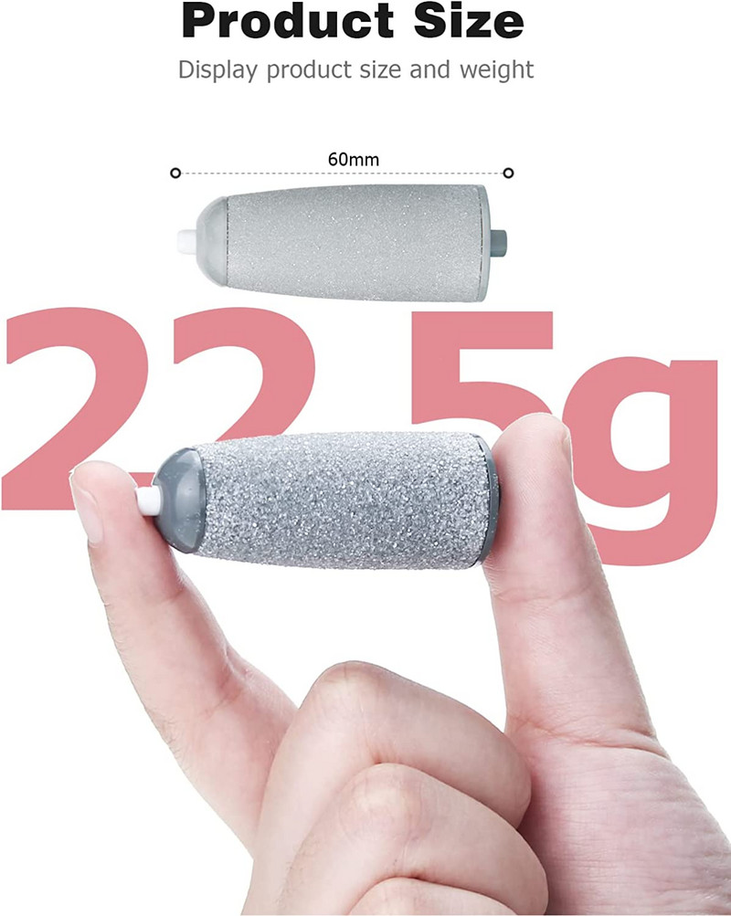 10/5 buc. Cap role de reumplere de schimb extra grosier, gri închis, pentru pedichiură electrică, instrumente pentru picior, accesorii pentru instrumente de îngrijire a picioarelor