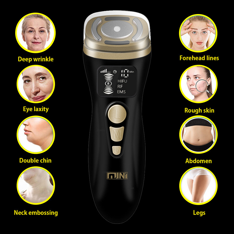 HIFU 2.0 Black Magic Mini HIFU gép Ultrahang RF EMS mikroáram lifting feszesítő feszesítő bőrápoló ránctalanítás