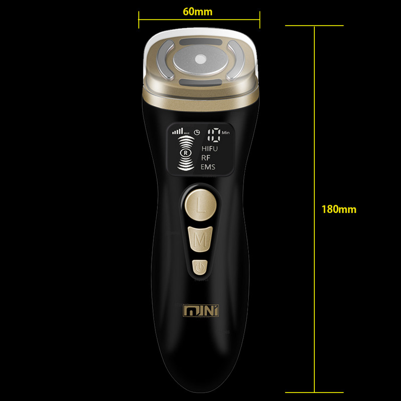 HIFU 2.0 Black Magic Mini HIFU gép Ultrahang RF EMS mikroáram lifting feszesítő feszesítő bőrápoló ránctalanítás