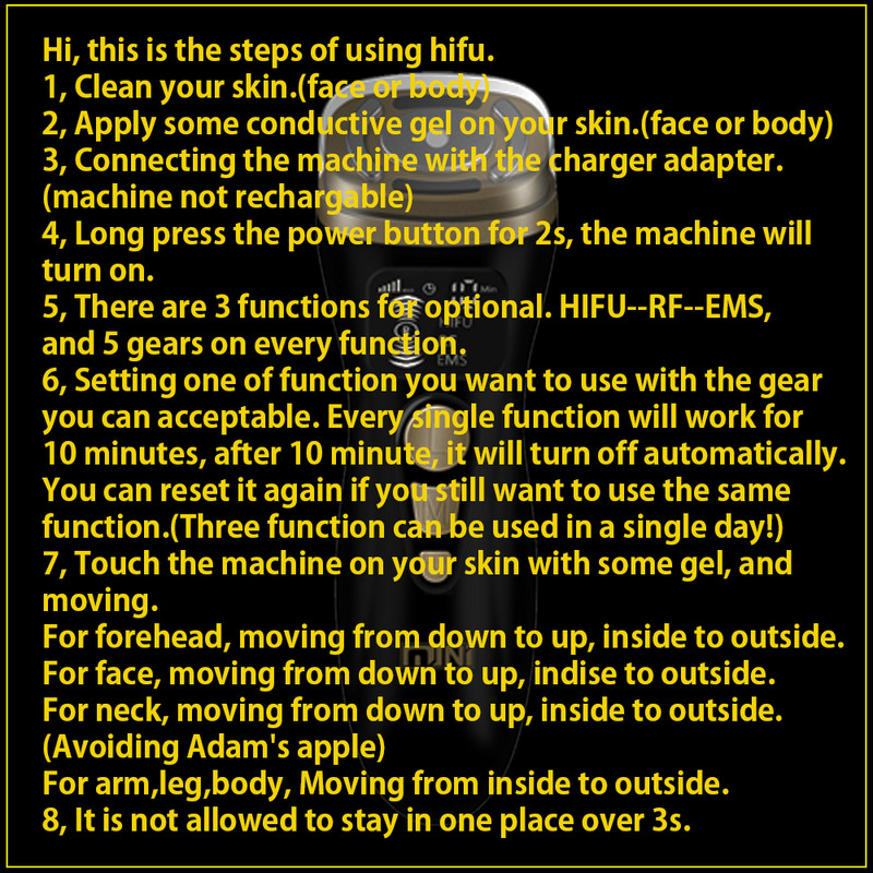 HIFU 2.0 Black Magic Mini HIFU gép Ultrahang RF EMS mikroáram lifting feszesítő feszesítő bőrápoló ránctalanítás