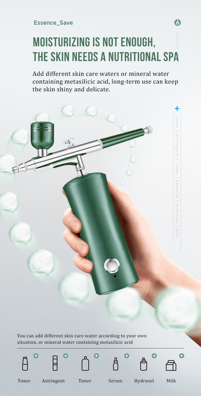 Deguonies purkštuko mini oro kompresoriaus rinkinys Oro šepetėlio dažų purškimo pistoletas Nagų dailės tatuiruotės amatų tortas nano rūko rūko purkštuvas