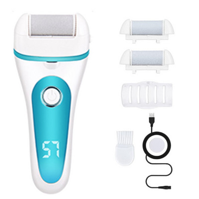Elektromos lábreszelő Callus Rasp USB újratölthető 3 görgővel 2 sebességes vízálló elektromos lábreszelő pedikűrös lábápoláshoz