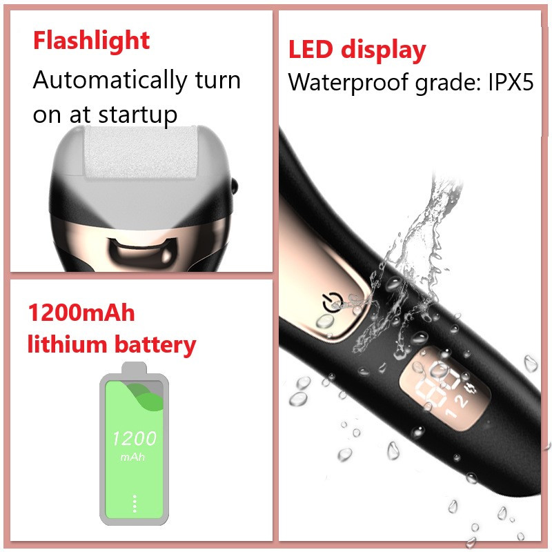 Nova punjiva električna turpija za noge Stroj za uklanjanje žuljeva Uređaj za pedikuru Alati za njegu stopala Stopala za pete Uklanja mrtvu kožu