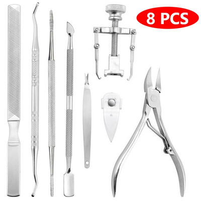 Professionaalsed pediküüri tööriistad sissekasvanud varbaküünte tööriistade komplekt küünte hooldus sissekasvanud varbaküünte eemaldamine korrektsioonlõikurid jalahooldus 5/6/7/8tk