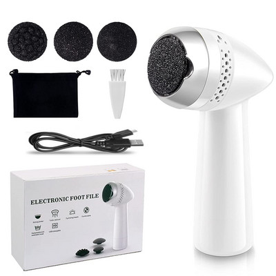 Új elektromos pedikűr sima bőrkeményedés eltávolító USB töltőtalp sarokcsiszoló reszelőkhöz, hordozható tiszta ápolószer