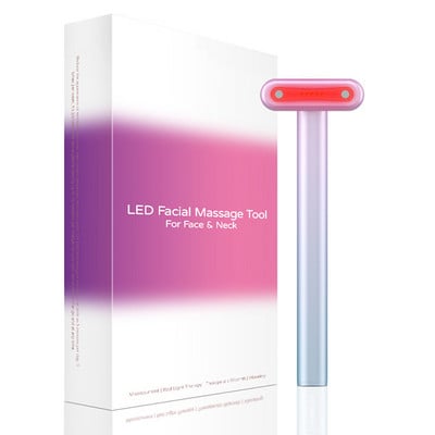 4 az 1-ben Red Light Therapy arcbőrápoló eszköz arcra Nyak EMS mikroáramú arcmasszázs öregedésgátló bőrfeszesítő szépségpálca
