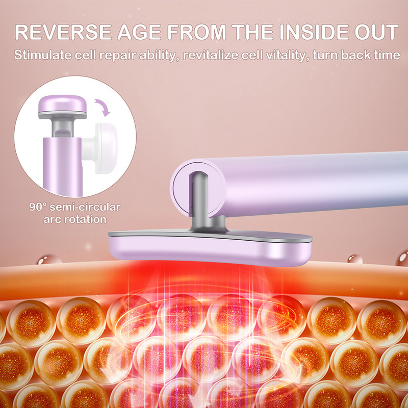 4 az 1-ben Red Light Therapy arcbőrápoló eszköz arcra Nyak EMS mikroáramú arcmasszázs öregedésgátló bőrfeszesítő szépségpálca
