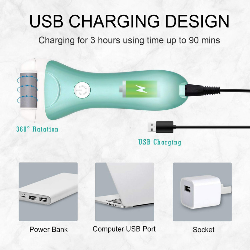 Napunjena električna turpija za stopala za pete Brušenje alata za pedikuru Profesionalni alat za njegu stopala Sredstvo za uklanjanje mrtve tvrde kože žuljeva Učinkovito