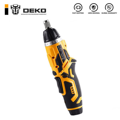 DEKO GCD3.6DKB Șurubelniță electrică fără fir de uz casnic cu litiu-ion reîncărcabilă mașină de găurit/șofer Unelte pentru pistol cu lumină LED BMC