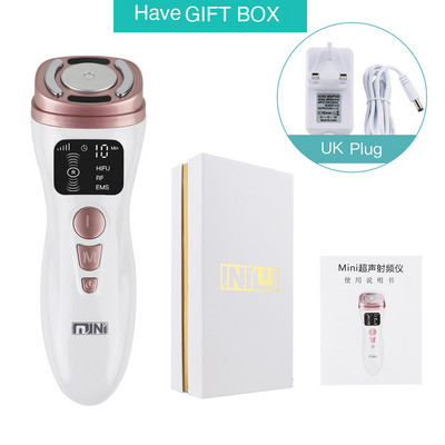 EMS mini arcápoló HIFU gép RF rádiófrekvenciás arc lifting ránctalanító készülék mikroáram Beauty LED terápiás bőrápoló eszközök