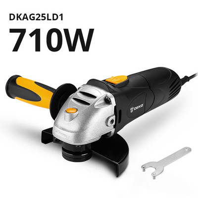 DEKO Electric Angle Grinder Machine 1600W 220V 125mm Angular Power Tool Grinding Κοπή Λείανση Μετάλλου Ξύλου