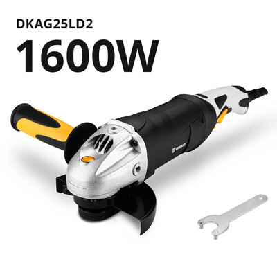 DEKO Electric Angle Grinder Machine 1600W 220V 125mm Angular Power Tool Grinding Κοπή Λείανση Μετάλλου Ξύλου